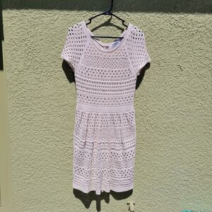 Tibi Tan Crochet Dress